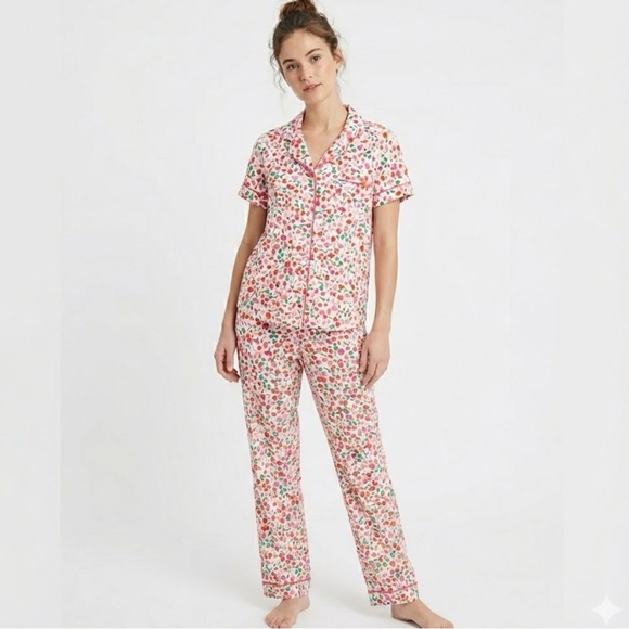 Kate Spade White Multicolor Floral Pajama Set - Picture 2 of 5